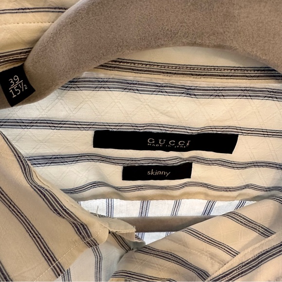 Gucci Slim Fit Button Down Silk Cotton Shirt - Picture 2 of 7
